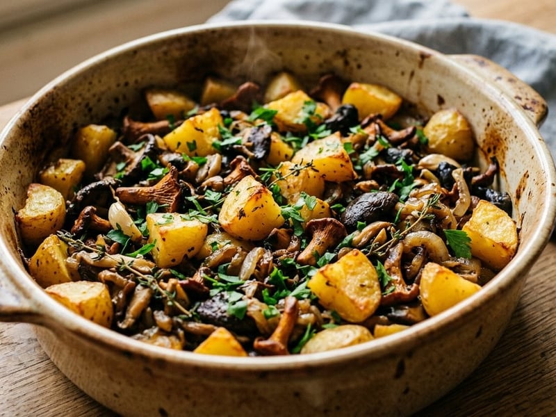 Roasted Potatoes with Wild Mushrooms | Traditional