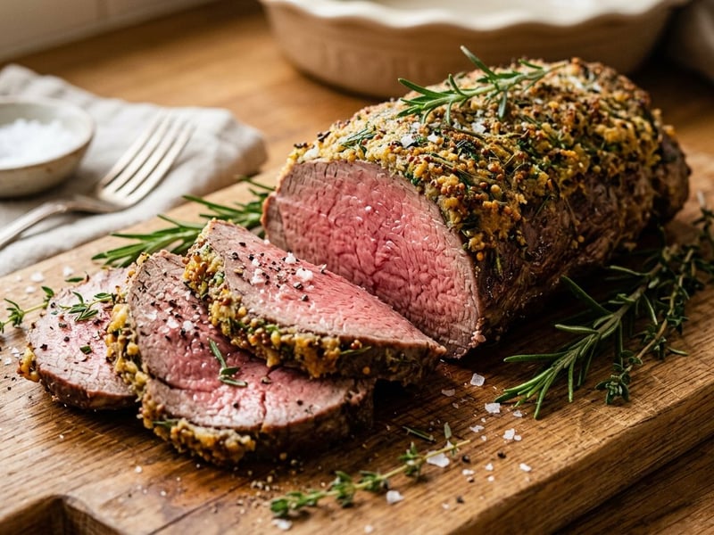 Oven-Baked Beef Tenderloin in Herb Crust | Tender Classic