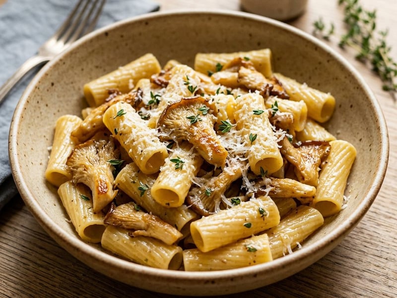 Rigatoni with Oyster Mushrooms and Thyme | Quick Italian Classic