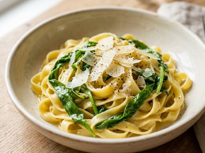 Tagliatelle with Fresh Sorrel and Parmesan | Quick Italian Classic
