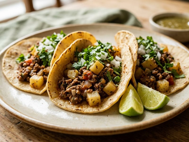 Beef Picadillo Tacos | Authentic Mexican Street Food
