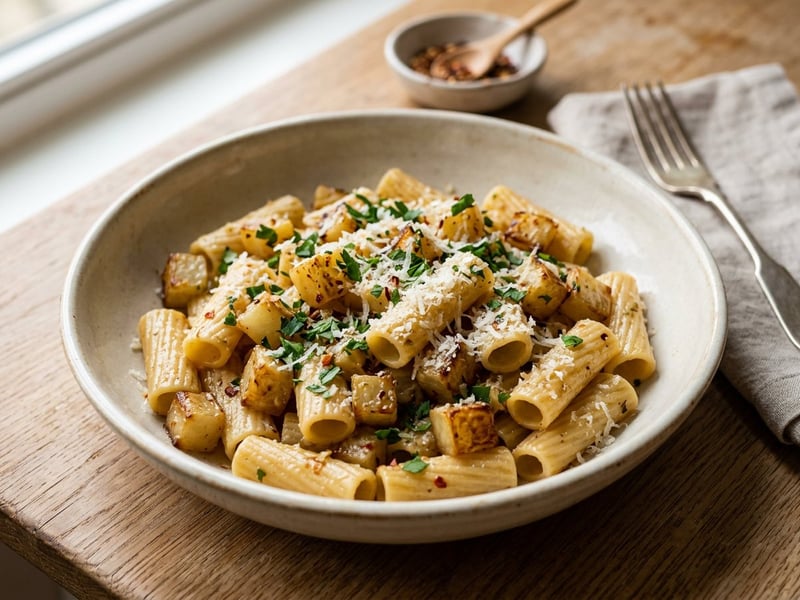 Pasta with Browned Kohlrabi and Parmesan | Taste of Italy