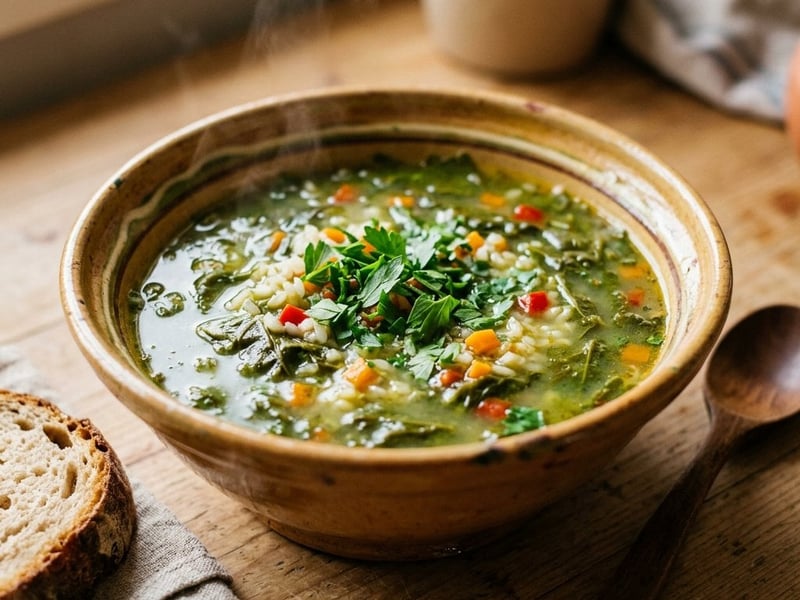Dock leaf soup with rice and lovage | Tradition and flavour