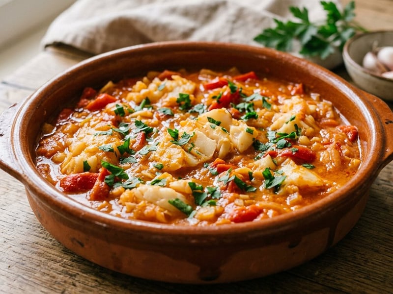 Bacalao al ajoarriero | Cod spaniol cu ardei și usturoi