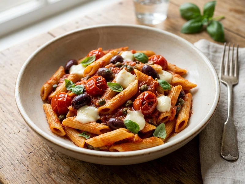 Penne alla Pizzaiola | Clasic italian rapid