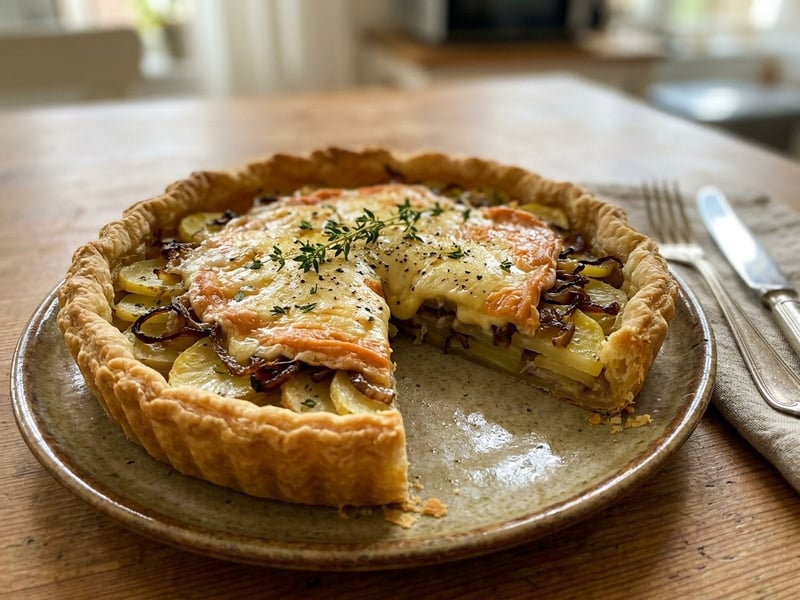 Bourguignonne Tart with Époisses Cheese and Potatoes | Taste of Burgundy