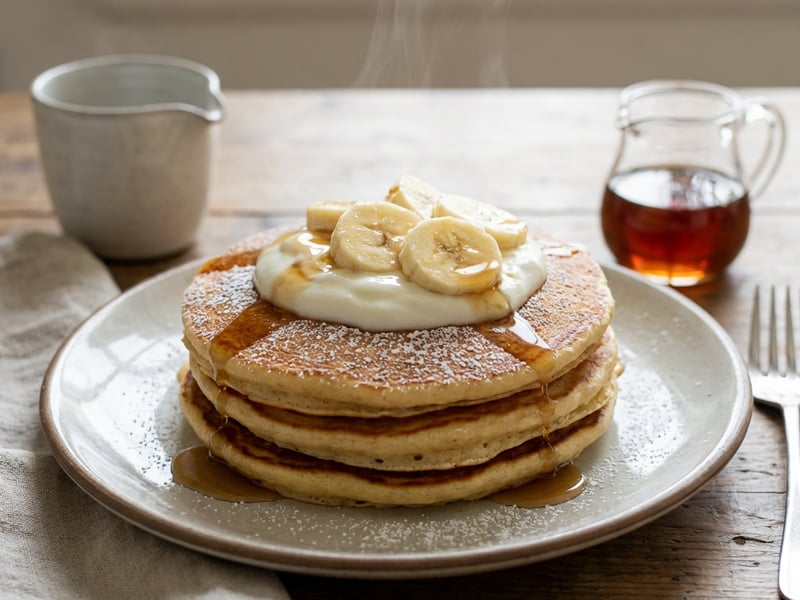 Yogurt and Banana Pancakes