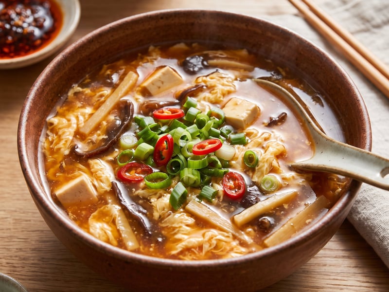 Supă picantă și acrișoară Chinezească