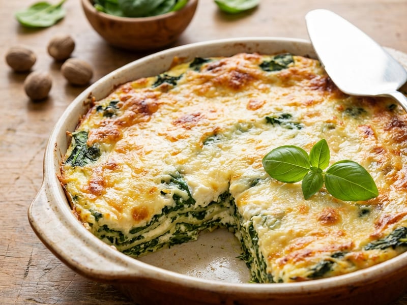 Spinach, Ricotta, and Parmesan Lasagna
