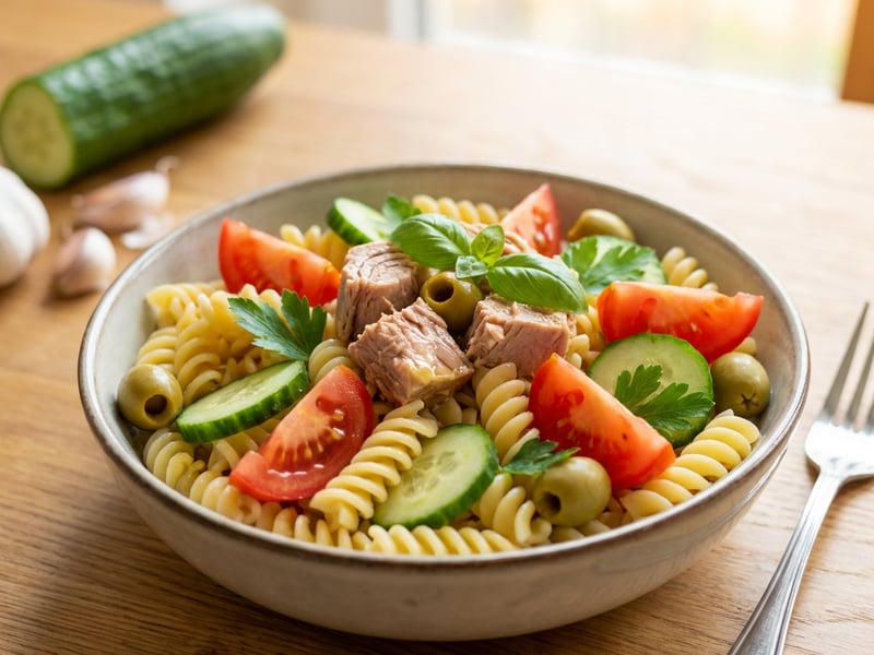 Tuna and Olive Pasta Salad