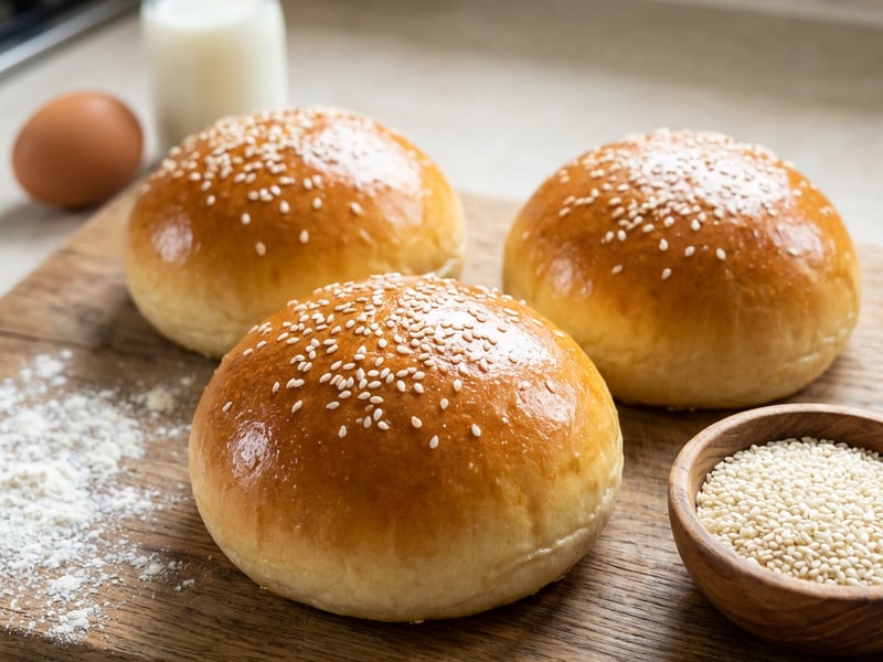 Chifle de casă pentru burgeri