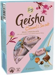 Geisha Chocolate praline with caramel and sea salt