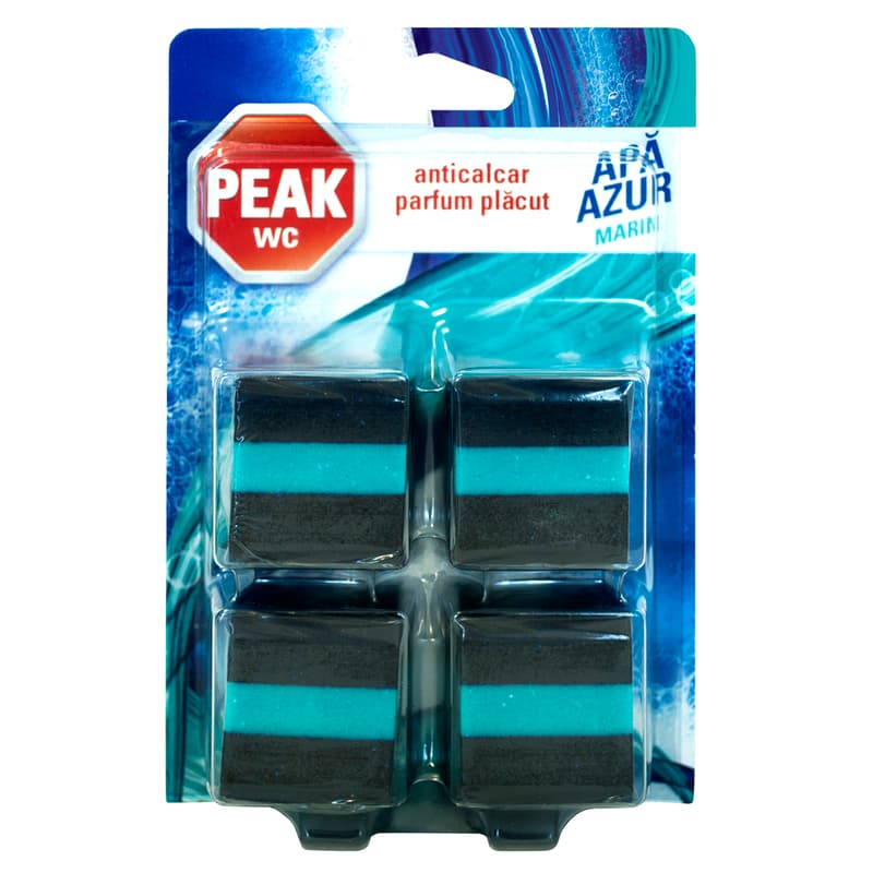 Peak WC Toilet Block Aqua Blue Marine 4x50g