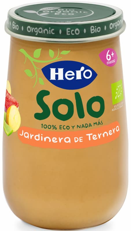 Hero Baby Solo ECO Meniu legume si vitel +6 luni