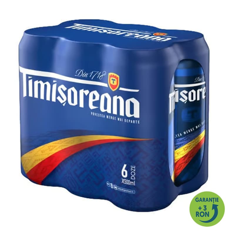 Timisoreana Lux Blonde Beer can 6 pack