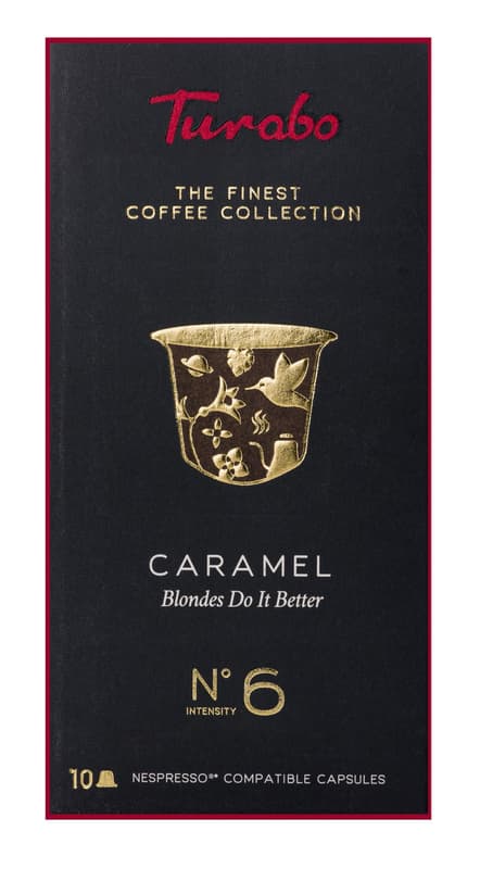 Turabo Coffee with caramel aroma 10 capsules compatible with Nespresso