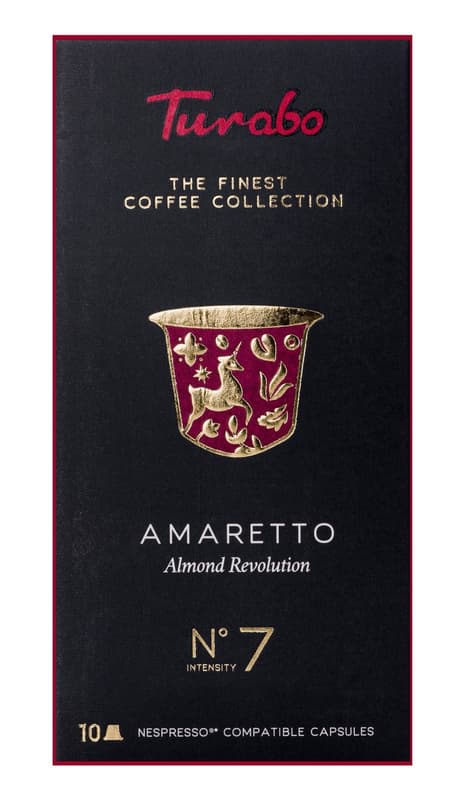 Turabo Coffee with Amaretto aroma 10 capsules compatible with Nespresso