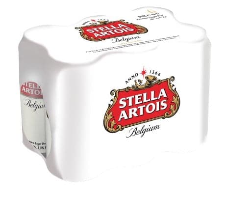 Stella Artois Premium Lager Beer Can 6 Pack