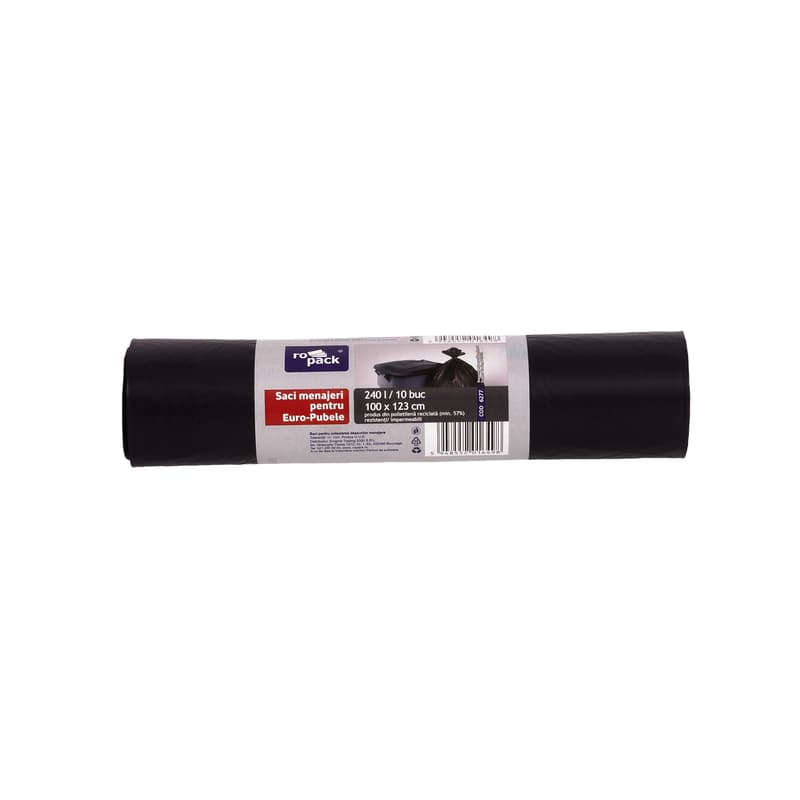 Ropack Saci menajeri HDPE negru 240l