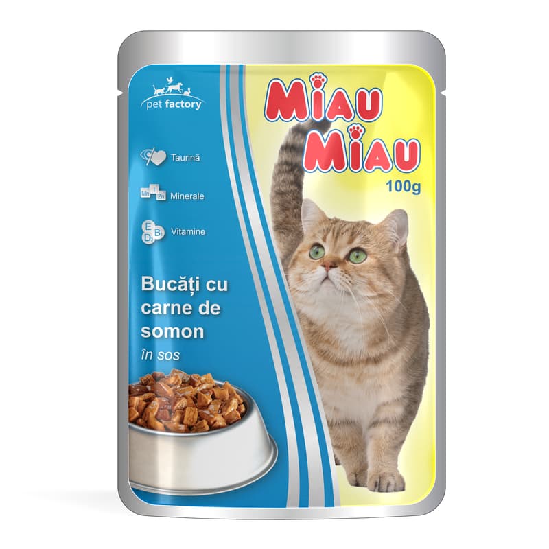 Miau Miau Plic cu somon in sos
