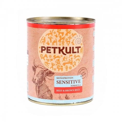 Petkult Wet Food for Dogs, Sensitive, Beef & Brown Rice