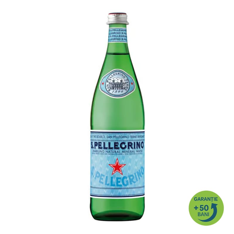 San Pellegrino Sparkling Natural Mineral Water Glass