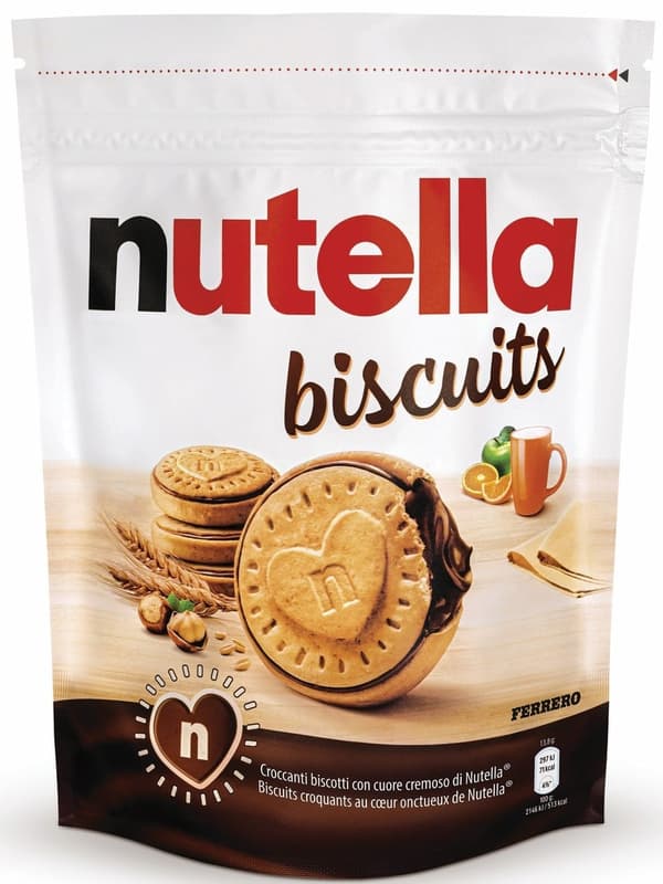 Nutella Biscuiti cu crema de alune de padure cu cacao