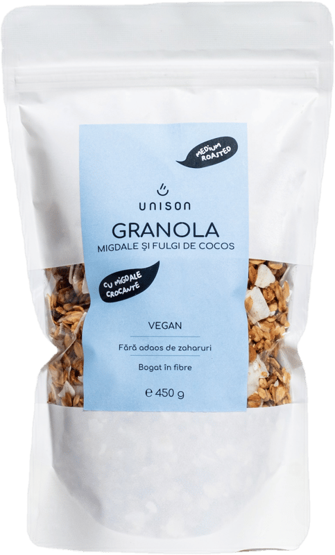 Unison Granola cu migdale si fulgi de cocos