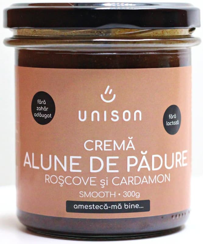 Unison Crema de alune de padure cu roscove fara zahar