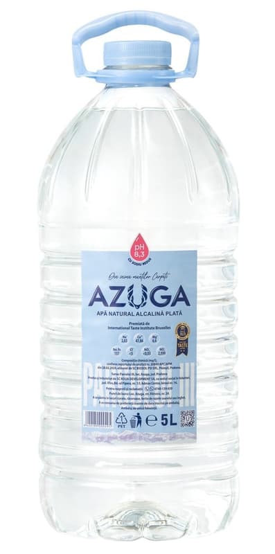 Azuga Apa natural alcalina plata