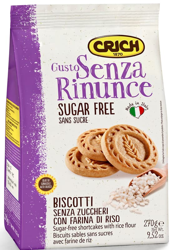 Crich Biscuiti cu faina de orez, fara zahar
