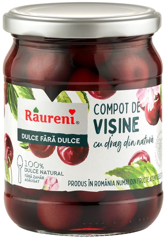Raureni Sweet Pitted Sour Cherry Compote