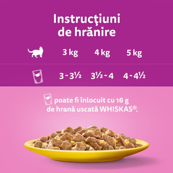 Whiskas Adult Cat Wet Food with Poultry in Jelly 4 x 85 g