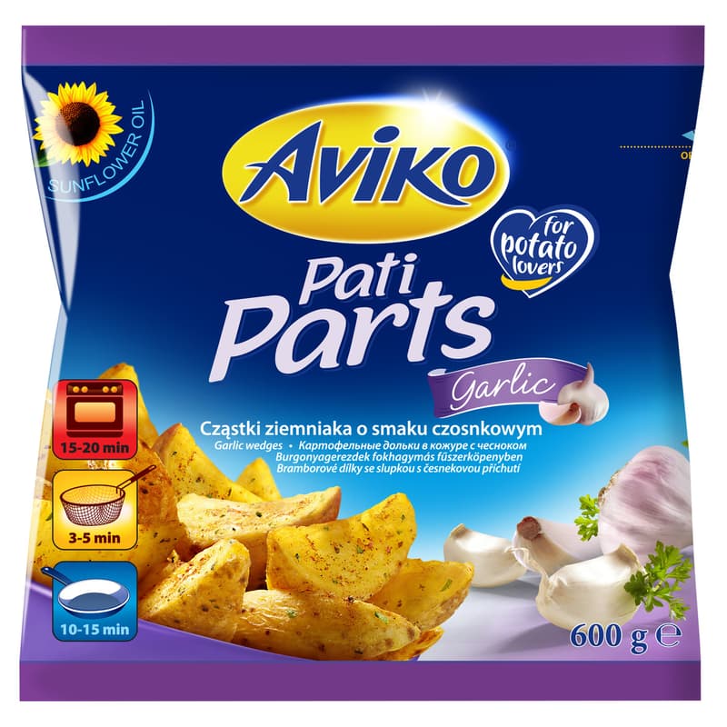 Aviko Cartofi in coaja condimentati cu usturoi