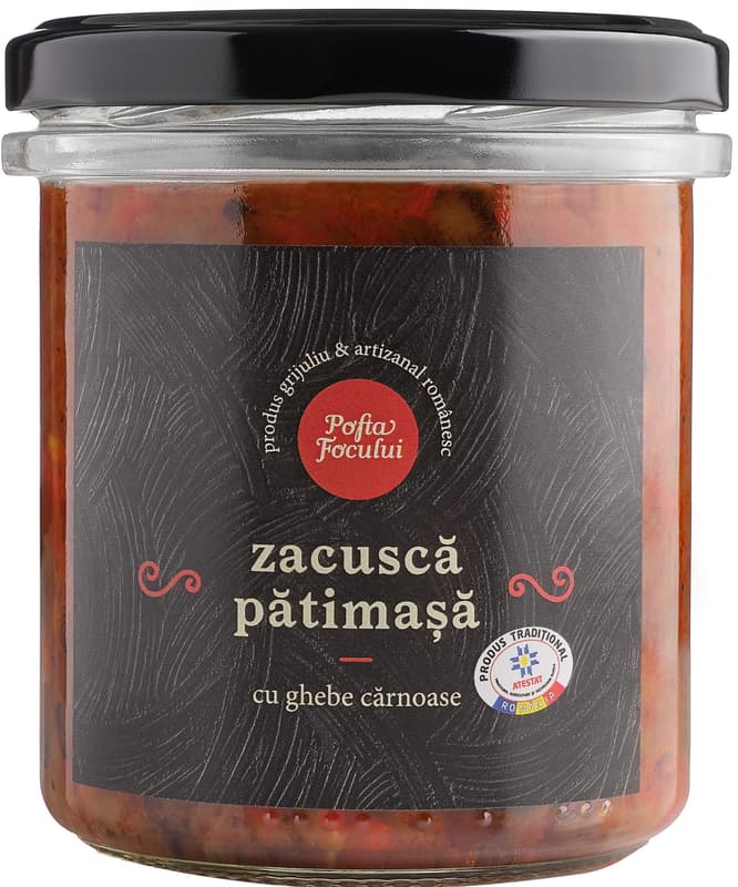 Pofta Focului Eggplant Spread with Thin Peppers