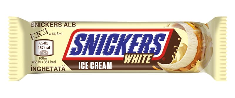 Snickers Inghetata white baton