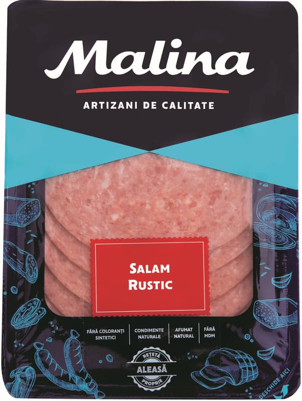 MALINA Rustic Salami sliced
