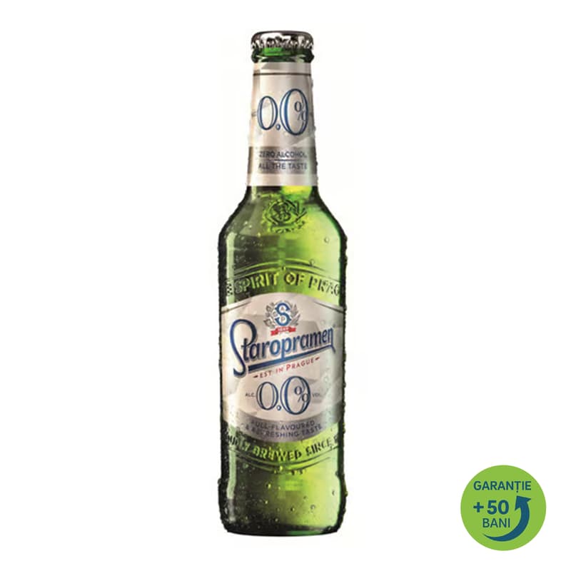 Staropramen 0.0% Alcohol-Free Beer Bottle