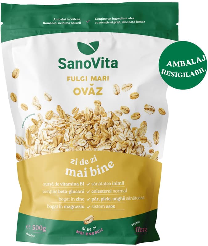 Sanovita Fulgi de ovaz cu zipper