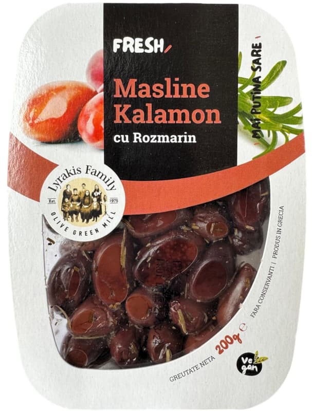 Lyrakis Masline Kalamon Savore cu rozmarin marinate in ulei de masline extra virgin