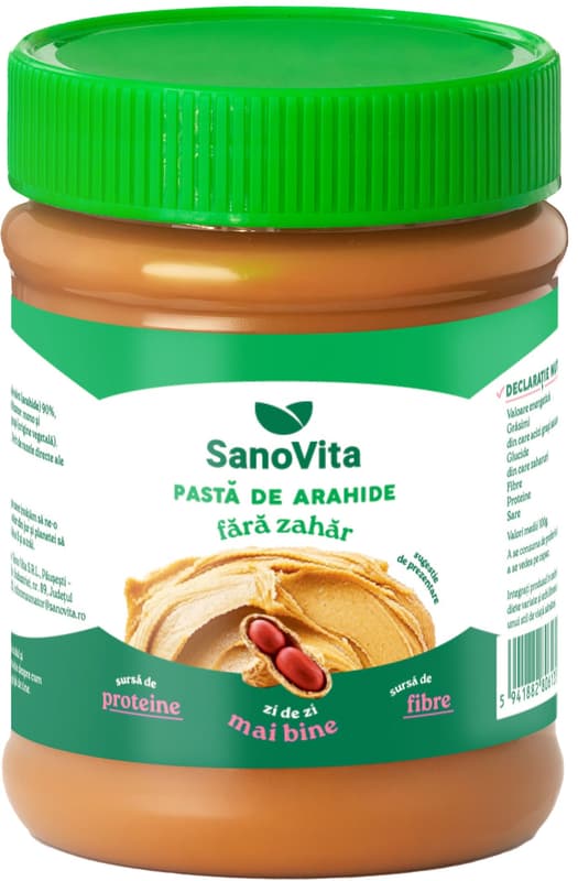 Sanovita Pasta de arahide fara zahar