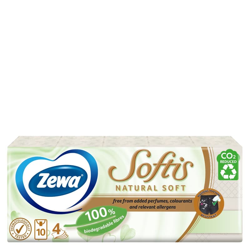 Zewa Servetele nazale Softis Natural Soft, 4 straturi