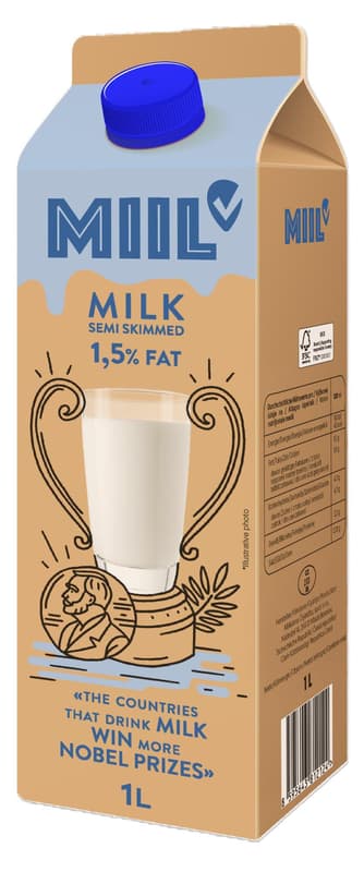 Miil Semi-skimmed Fresh Milk 1.5% fat