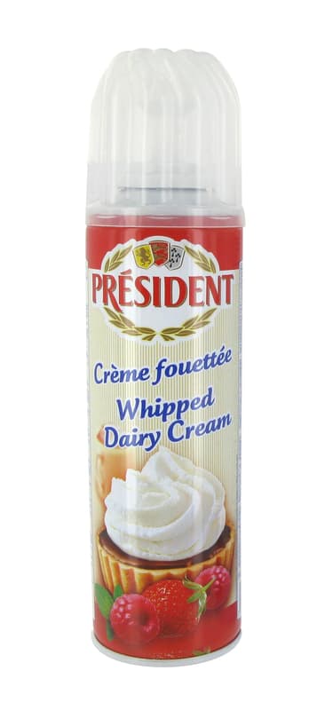 PRESIDENT Vanilla Whipped Cream UHT Spray