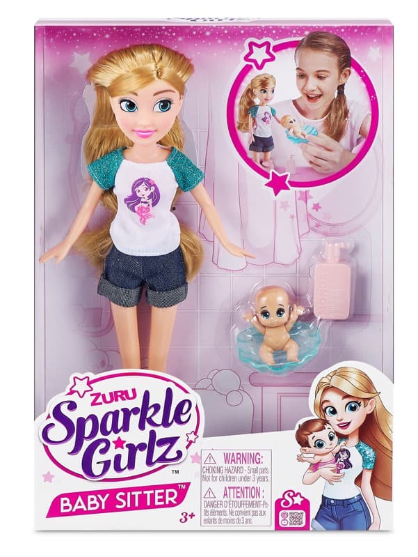 Sparkle Girlz Set de joaca papusa babysitter