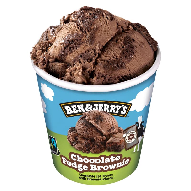 Ben&Jerry's Chocolate Fudge Brownie Ice Cream with Cocoa and Brownie Pieces