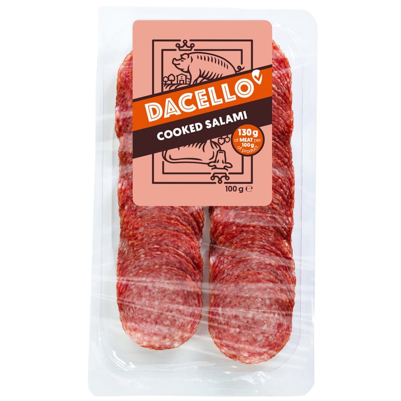 Sliced Hungarian salami
