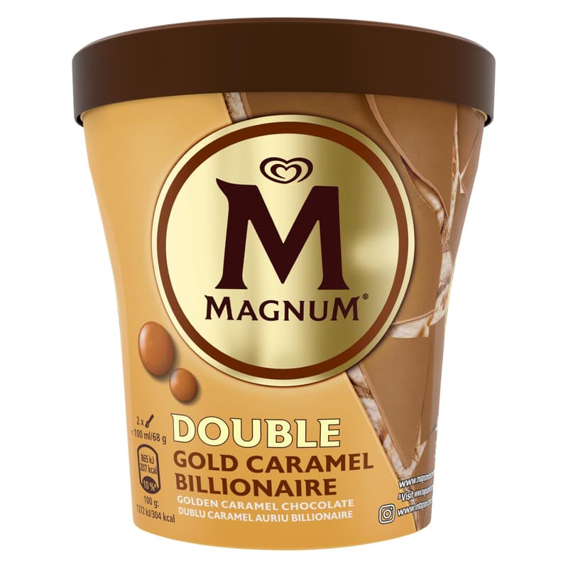 Magnum Double Caramel Billionaire Pint Caramel Ice Cream