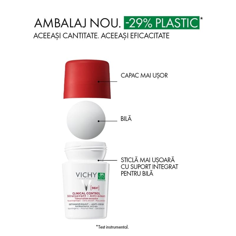 VICHY DEO ROLL-ON ANTIPERSPIRANT CLINICAL CONTROL 96H X 50ML