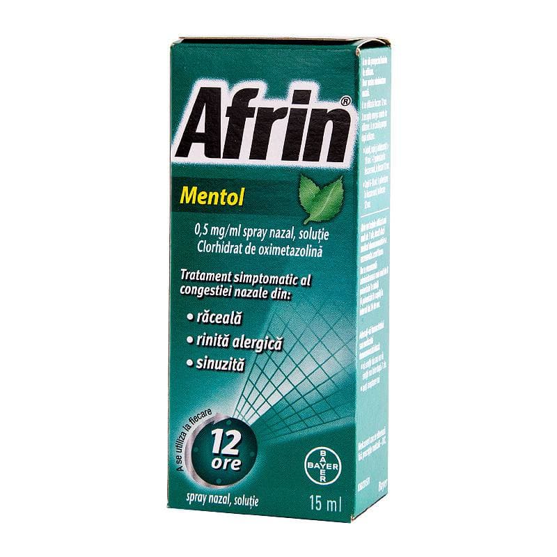 AFRIN MENTOL 0.5MG/ML SPRAY NAZAL 15ML 